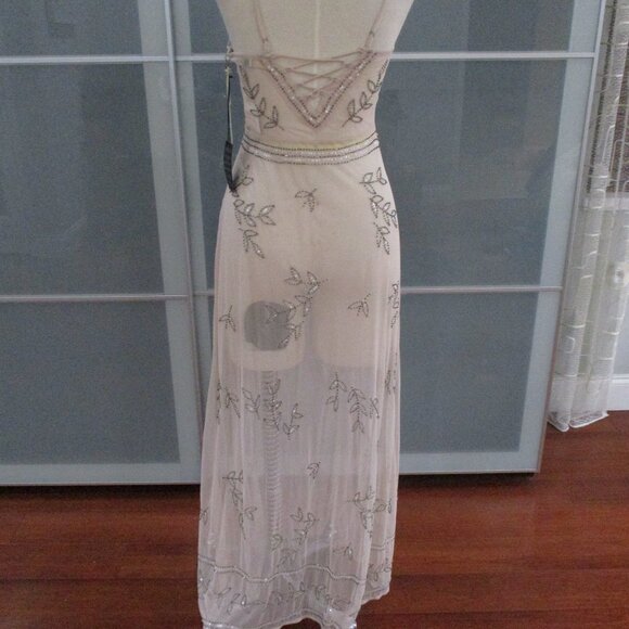 Forever 21 Contemporary Sheer Beaded Spaghetti Strap Maxi Dress - Picture 5 of 10